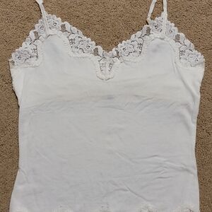 Vintage Y2K Abercrombie & Fitch White Lace Camisole/Small